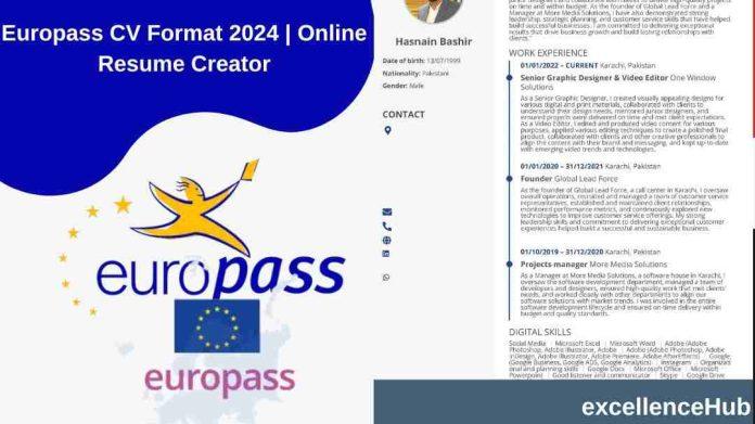 Europass CV Format 2024 | Online Resume Creator