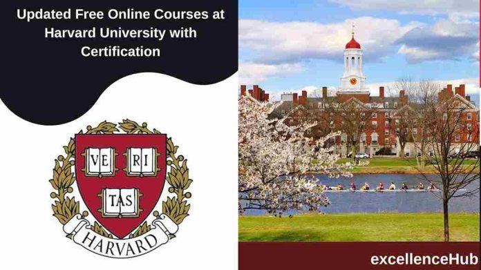 Updated Free Online Courses at Harvard University with Certification