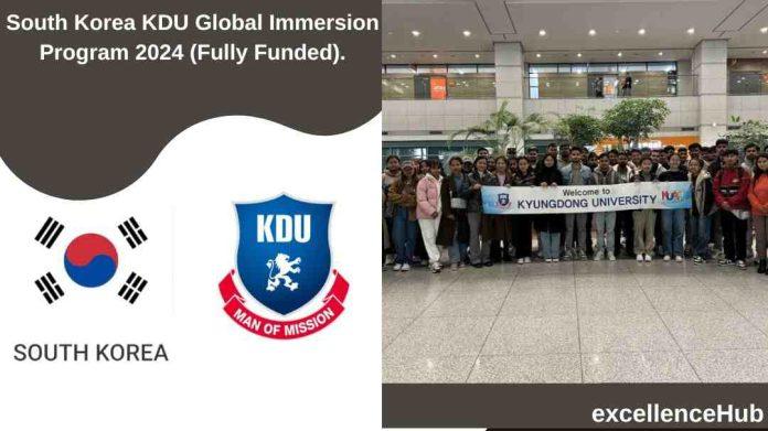 South Korea KDU Global Immersion Program 2024 (Fully Funded).