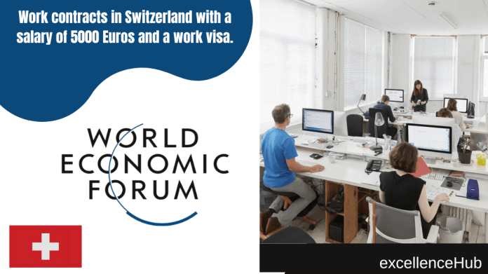 Work contracts in Switzerland with a salary of 5000 Euros and a work visa.